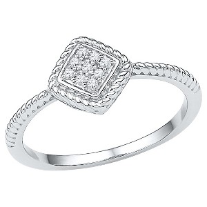 Diamond Accent CT.T.W Round Diamond Prong Set Fashion Ring in Sterling Silver (IJ-I2-I3) (Size 8), Women