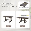 6-Piece Extendable Dining Table Set, 60"-78" Wood Kitchen Table with Removable Leaf, 4 Upholstered Chairs & Bench for Dining Room - 4 of 4