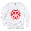 S.W.Smiley Lover Babe Smiley Face - Women's Garment Dyed Long Sleeve Graphic T-Shirt - 2 of 3