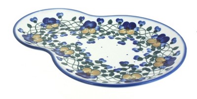 Blue Rose Polish Pottery 13H WR Unikat Breakfast Plate