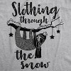Womens Slothing Through The Snow T Shirt Funny Christmas Carol Sloth Tee - Crazy Dog Women's T Shirt - 2 of 4