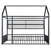 LOVMOR Floor Bed with Fence, Kids Montessori Floor Bed with Storage Shelves, Metal House Bed for Teens Girls & Boys, No Box Spring Needed - image 4 of 4