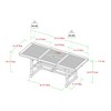 NicBex Outdoor Dining Table Modern Patio Slat-Top Acacia Wood Butterfly Table for Garden,Backyard - 3 of 4