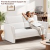 Loveseat Sofa for Living Room, Modern Boucle Upholstered Couch with Lumbar Pillow, Deep Seat Loveseat - 4 of 4
