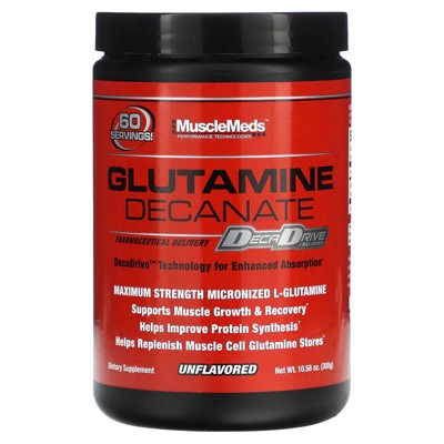MuscleMeds Glutamine Decanate, Unflavored, 10.58 oz (300 g)