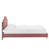 Modway Aviana Performance Velvet Twin Bed - Dusty Rose - 3 of 4