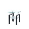 MAYEERTY 2-Piece Clear Tempered Glass Small Table, End Table for Living Room, Sofa Table - 4 of 4