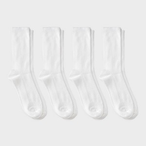 Women's Ultra Soft Everyday Rib-Knit 4pk Ankle Socks - Auden™ - 1 of 3