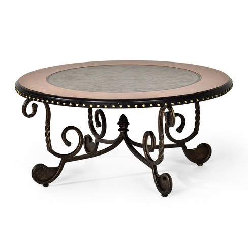 Rosemont Tail Table Wood And Metal, Steve Silver Marble Coffee Table