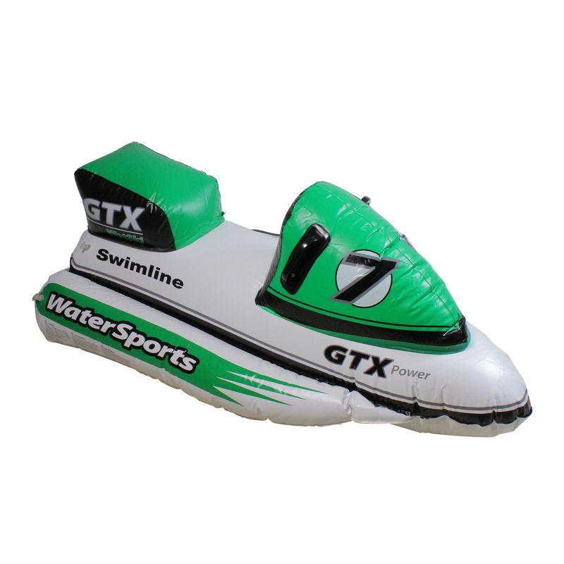 Swimline 51" Inflatable Water Sports GTX Wet Ski Swimming Pool Ride on Float - Green/White, 1 of 5