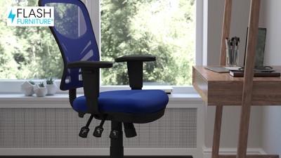 Ergonomic Purple Mesh Task Chair with Adjustable Arms & Lumbar Support