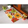 RugSmith Bleach Machine Tufted Folk Flowers Coir Doormat - 2 of 4