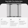 BalanceFrom Walk Thru Safety Gate for Baby and Pets, Doorways, Stairways, Hallways, Fits 29.1-43.3 Inch Openings, 36 Inch Height, Graphite - 3 of 4
