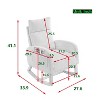 Padded Rocking Chair With Wood Legs And High Backrest,Nursery Room Rocking Armchair,Lounge Chair For Living Room And Bedroom-The Pop Home - 4 of 4
