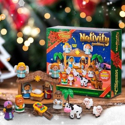 Joyfy 24 Days Countdown to Christmas Advent Calendar 2024- Mini Nativity Figurine for Xmas Gift