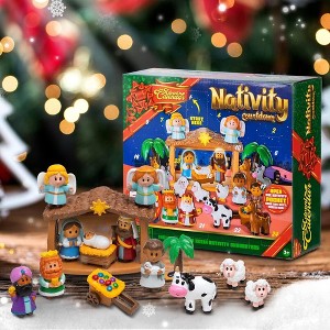 Joyfy 24 Days Countdown to Christmas Advent Calendar 2024- Mini Nativity Figurine for Xmas Gift - 1 of 4