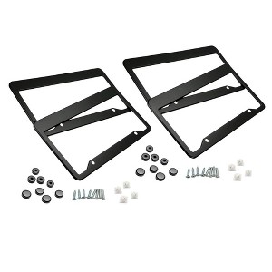Zone Tech Metallic Aluminum License Plate Cover Frame – Classic Black Premium Quality Novelty/License Plate Frame with Black Screw Caps for Vehicles - 1 of 4
