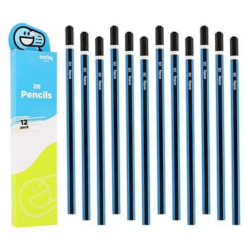 Generals Hexagonal Drawing Pencils, B Thin Tip, Blue, Pack of 12