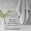 Vynxaria Gray 6 Piece Antimicrobial Cotton Tencel Towel Set - 2 of 4