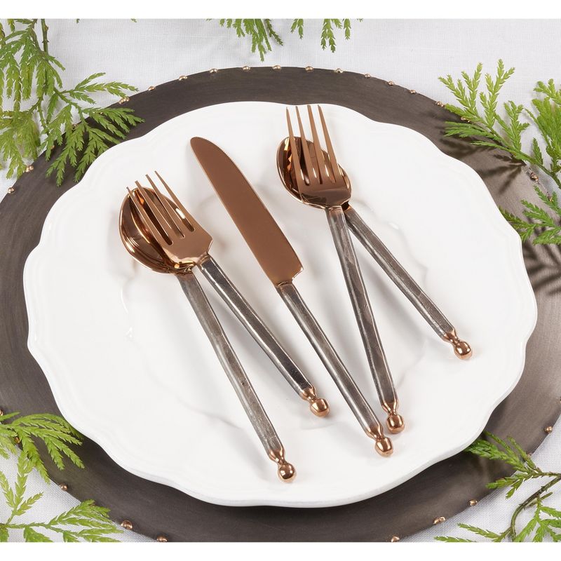 Saro Lifestyle Flatware With Stainless Steel Design, 3 of 4