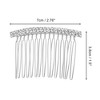 Unique Bargains Women's Portable Double Rhinestones Side Comb 1 Pc - 2 of 4