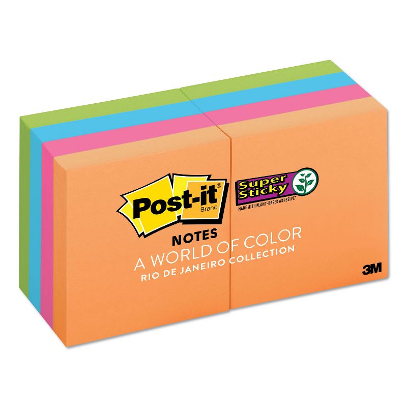 Post-it Pads in Rio de Janeiro Colors 2 x 2 90-Sheet 8/Pack 6228SSAU, 2 of 10