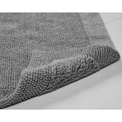 Gray 21" x 34" Cotton Tufted Reversible Bath Rug