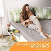 OBOKATA SOLEJAZZ Bedside Shelf for Bed, Folding Bunk Bed Shelf for Top Bunk Clip On Nightstand Room Essential Table Caddy Bedside Night Stand,Grey - 4 of 4