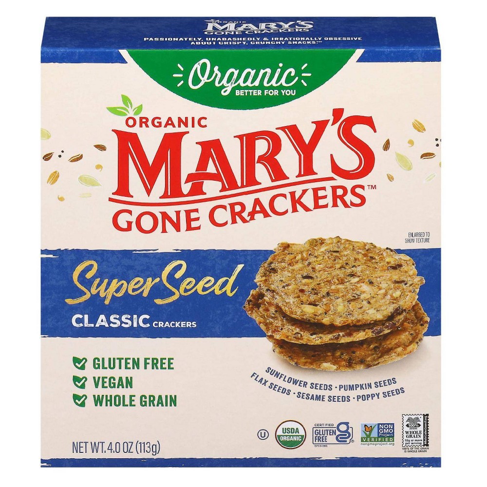 Mary’s Gone Crackers Super Seed Organic Gluten Free Classic Crackers 4 oz
