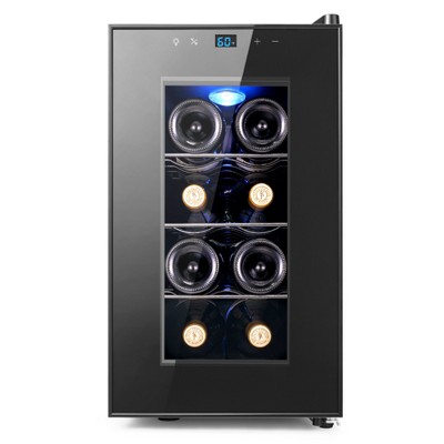 Ca'Lefort Mini Wine Fridge Beverage Cooler, Thermoelectric Fridge - 0.88 Cu.ft 8 Bottle