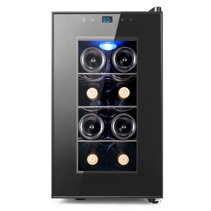Ca'Lefort Mini Wine Fridge Beverage Cooler, Thermoelectric Fridge - 0.88 Cu.ft 8 Bottle - 1 of 4