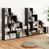 Tangkula 2PCS 4-Tier Bookshelf w/6 Storage Cubes 64" Tall Modern Geometric Stair Bookcase - 2 of 4