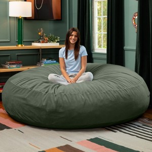 Jaxx 6 Foot Cocoon - 2-in-1 Convertible Bean Bag Bed & Large Bean Bag Chair for Adults, Premium Lush Velvet - 1 of 4