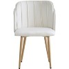 Nordlys Set of 2 Metal and Fabric Dining Chairs Vintage Style Upholstery Dining Room - 2 of 4