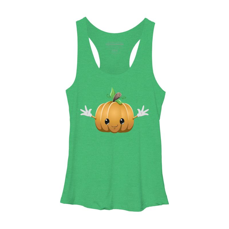 Women's Design By Humans Halloween Pumpkin Monster 6 By LironPeer Racerback Tank Top, 1 of 4