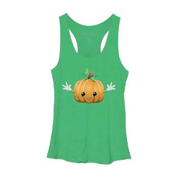 Women's Design By Humans Halloween Pumpkin Monster 6 By LironPeer Racerback Tank Top