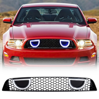 AMERICAN MODIFIED Mustang Front Upper Grille Fits 2013-2014 Ford Mustang GT V6, Glossy Black