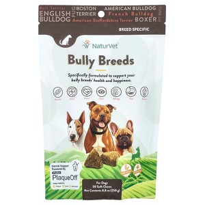 NaturVet Bully Breeds, For Dogs, Hickory Smoked Bacon, 50 Soft Chews, 8.8 oz (250 g) - 1 of 2