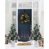 3/4.5FT Snow Flocked Prelit Christmas Tree with Warm White LEDs & Mini Pine Tree, for Home Office Yard Indoor Outdoor Holiday Decor - 4 of 4