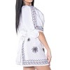HAPPY BAY Women's Summer Bathing Suit Cover-up Vacation Beachwear Mini Swim Suit Short Swing Dress for Women 1X-2X White Solid - 2 of 3