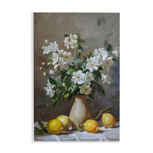 Stupell Industries Floral Lemons Still Life Wall Plaque Art - 1 of 4