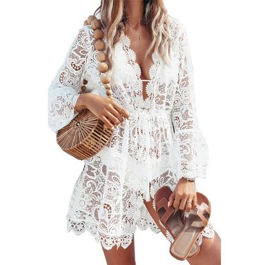 lace cover ups for dresses Heather 5% Elastane PQ Swim Ivory Harbor Cover