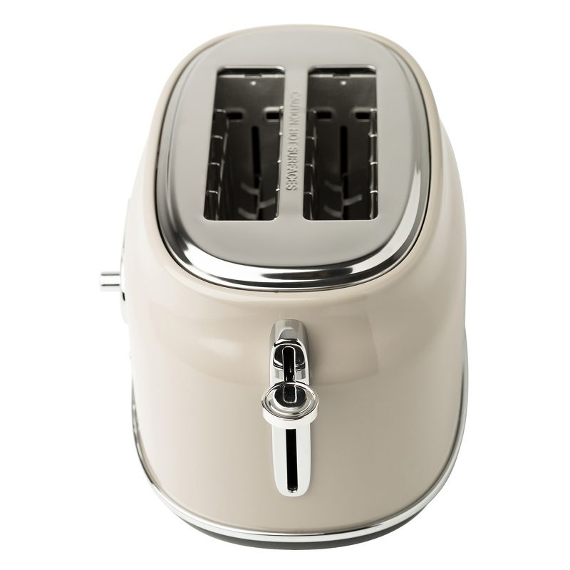 Haden Dorset Wide Slot Stainless Steel 2 Slice Retro Toaster & Dorset 1.7 Liter Stainless Steel Electric Water Kettle, Putty Beige, 6 of 8