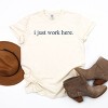 Simply Sage Market Embroidered I Just Work Here Garment Dyed Tee - 2XL - Ivory - 3 of 4