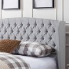 King Virago Contemporary Upholstered Platform Bed Light Gray - Christopher Knight Home: Wood Frame, Foam Fill, No Box Spring Needed - 3 of 4