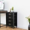 Costway Rolling File Cabinet Mobile Storage Filing Cabinet - 3 of 4