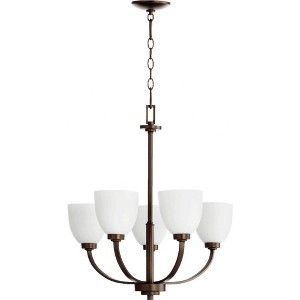 Quorum Lighting Reyes 5-Light Chandelier, Oiled Bronze, 26 Width, 24.25 Height - 1 of 1