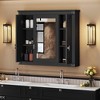 MAYEERTY Bathroom Wall Cabinet with Mirror, Wall Mounted Medicine Cabinet with 4 Shelves Black - 3 of 4
