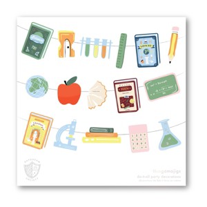 Daydream Society - Back to School Smarty Pants Subject Garland - Pack of 16 Die-Cut Pieces and Hanging Twine - 1 of 3