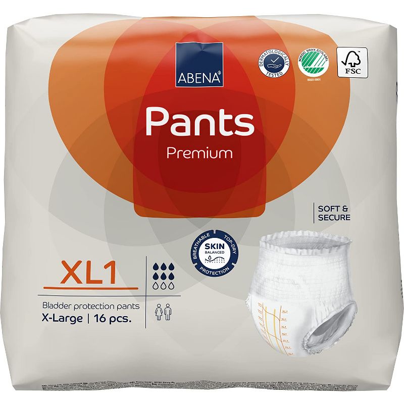Abena Pants, Premium Protective Underwear, Level 1 Moderate Absorbency (X-Small To XX-Large), 1 of 4